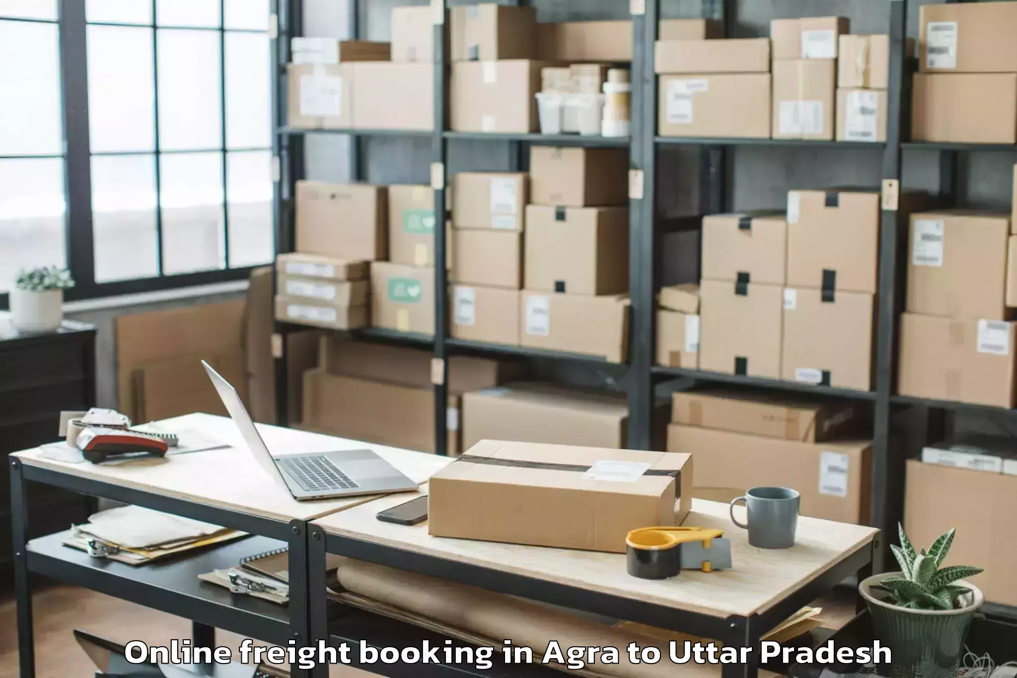 Book Agra to Khadda Online Freight Booking